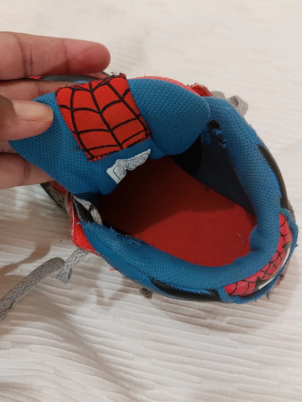 Reebok/Marvel Kids Red and Blue Spiderman-Themed Sneakers Size 12